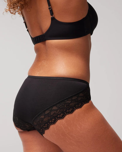 BLACK Hipster Panty with Enchanting Lace