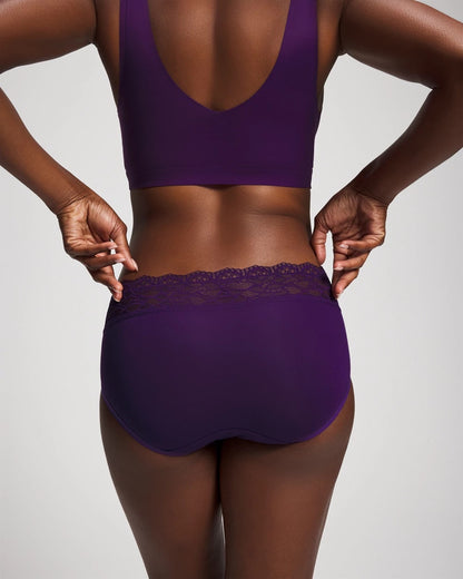 MAJESTIC PURPLE Hipster Panty with Enchanting Lace