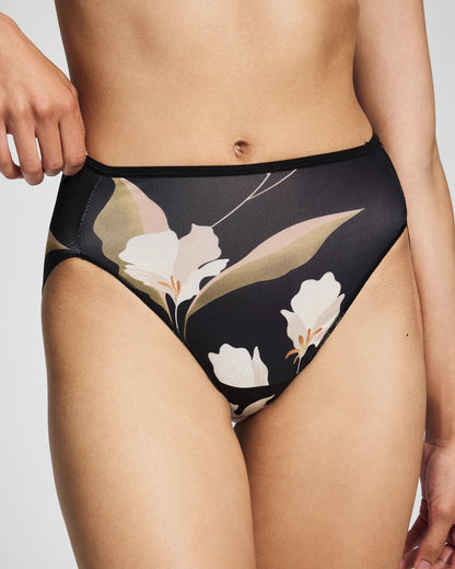 MYSTIC BLOOMS MINI BLACK Edge High-Leg Panty