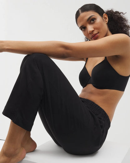 BLACK Crop Pajama Pants