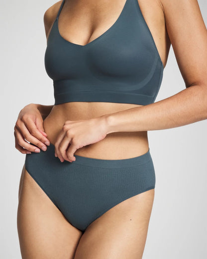 PETROL Seamless Rib High-Leg Panty