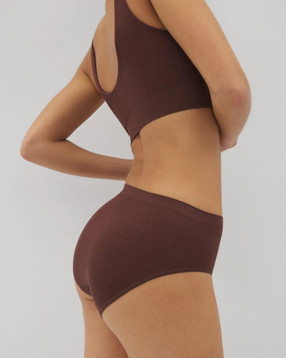 MOCHA Seamless Rib High-Leg Panty