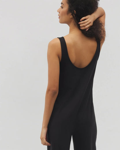 BLACK Henley Jumpsuit