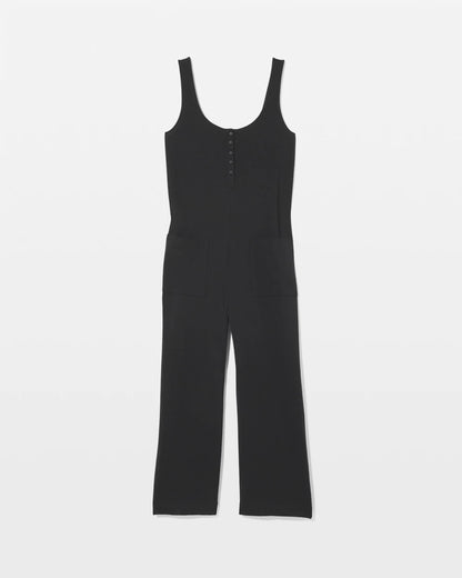 BLACK Henley Jumpsuit