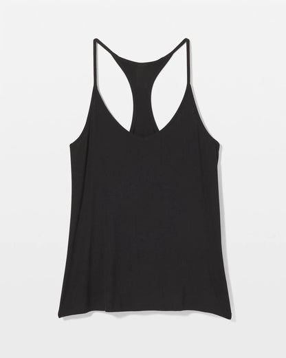 BLACK Lightweight Rib Knit Pajama Cami
