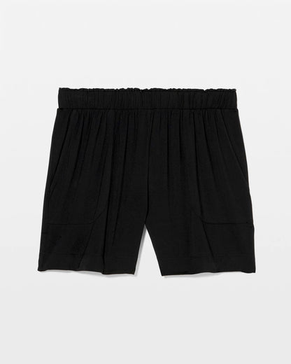 BLACK Long Pajama Shorts