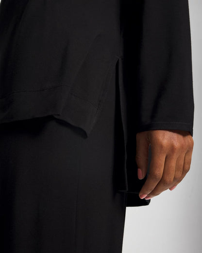 BLACK Long Sleeve Pajama Tee