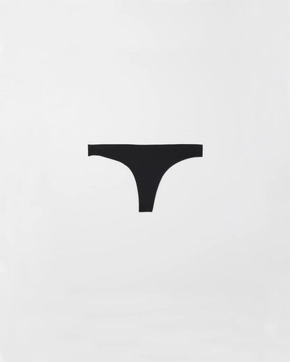 BLACK Soft Stretch Thong Panty