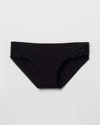 BLACK Bikini Panty with Enchanting Lace