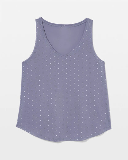 ON THE DOT EARL GRAY Printed V-Neck Pajama Tank