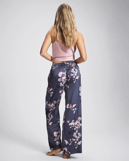 FLORAL DREAMS GRAY Piped Pajama Pant