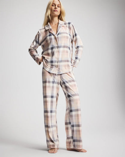 PRISM PLAID GRAY Long Sleeve Pajama Set