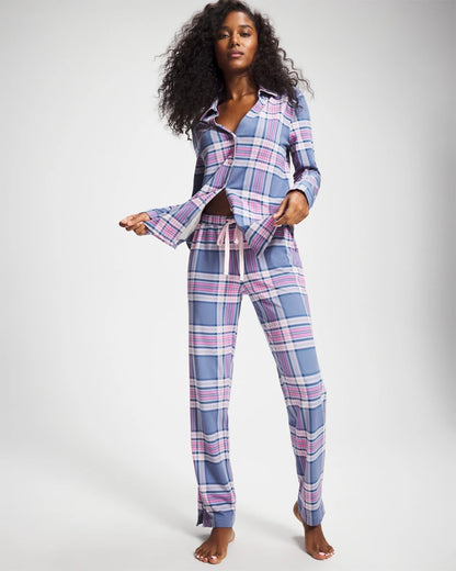 PRETTY PLAID SUNDOWN Ankle Pajama Pant