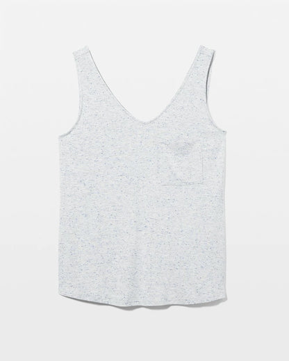 BLUE SLUB Slub V-Neck Pajama Tank