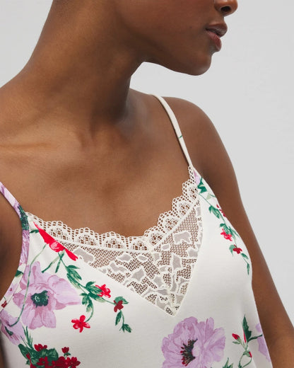 RHAPSODY FLORAL SUGAR Lace Trim Pajama Cami