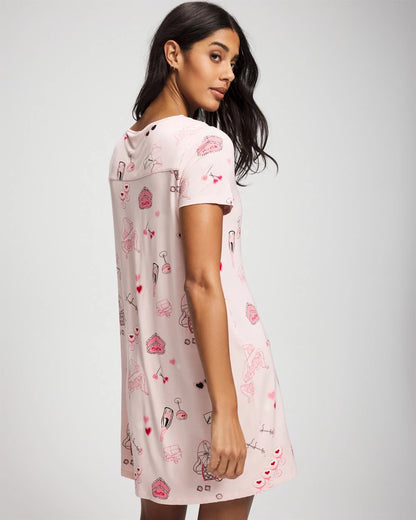 BE MINE PRETTY PINK Short Sleeve Sleepshirt