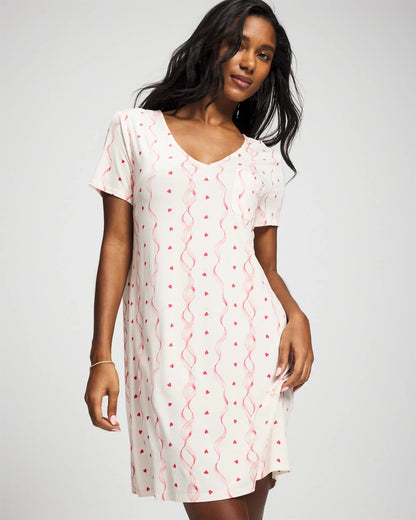 COQUETTE VALENTINE CHAMP Short Sleeve Sleepshirt