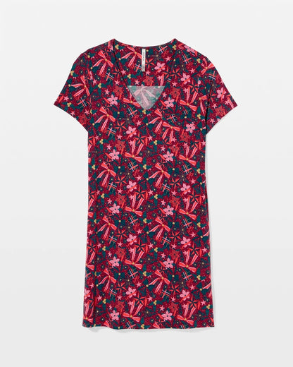 HOLLY JOLLY RED VELVET Short Sleeve Sleepshirt