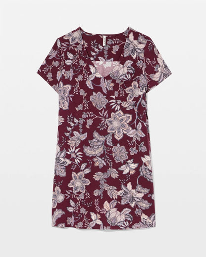 PAISLEY SPLENDOR PLUM Short Sleeve Sleepshirt