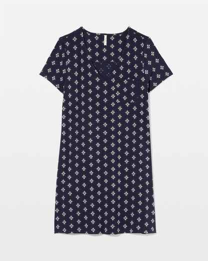BELLE FOULARD NAVY Short Sleeve Sleepshirt
