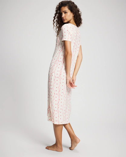 COQUETTE VALENTINE CHAMP Short Sleeve Long Sleepshirt