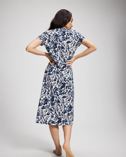 LOVELIEST LEOPARD PARCH M Short Sleeve Long Sleepshirt