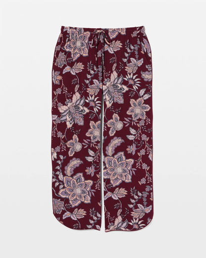 PAISLEY SPLENDOR PLUM Piped Crop Pajama Pants