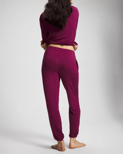 POMEGRANATE WINE Banded Ankle Pajama Pant