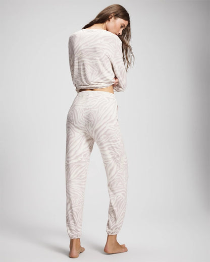 ZEBRA ZEN GRAY GLASS Banded Ankle Pajama Pant