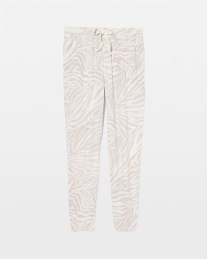ZEBRA ZEN GRAY GLASS Banded Ankle Pajama Pant