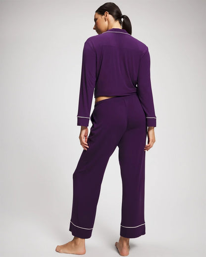 BLACKBERRY Solid Piped Pajama Pant