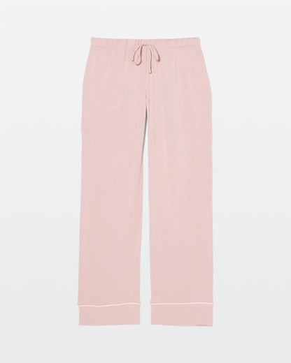 VINTAGE PINK Solid Piped Pajama Pant