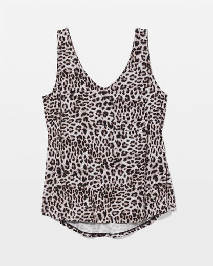 DIVINE LEOPARD TAUPE V-Neck Pajama Tank