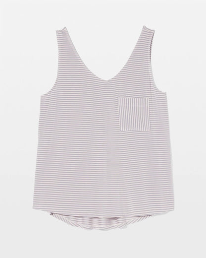 NIGHTCAP STRIPE LILAC ASH V-Neck Pajama Tank