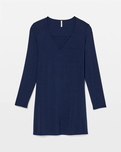 NIGHTFALL NAVY Long-Sleeve Sleepshirt