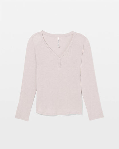 HEATHER BARELY THERE Long-Sleeve Pajama Henley