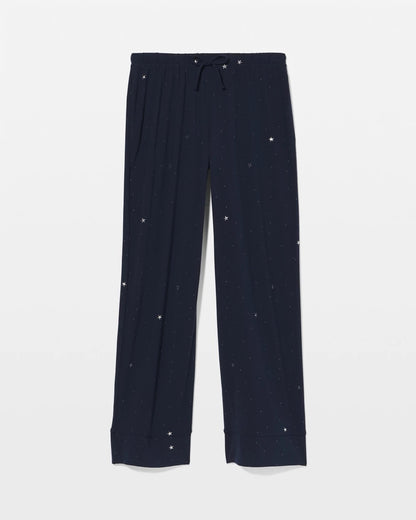 SILVER DEW DROP/NAVY Printed Pajama Pant