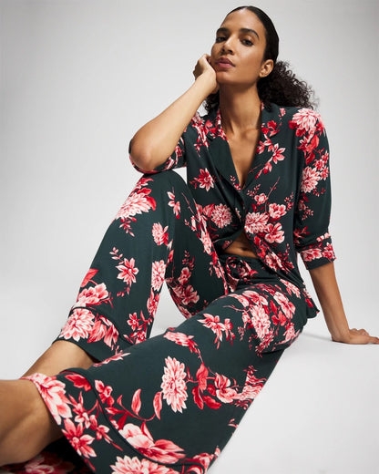 COTTAGE FLORAL GREEN Printed Pajama Pant