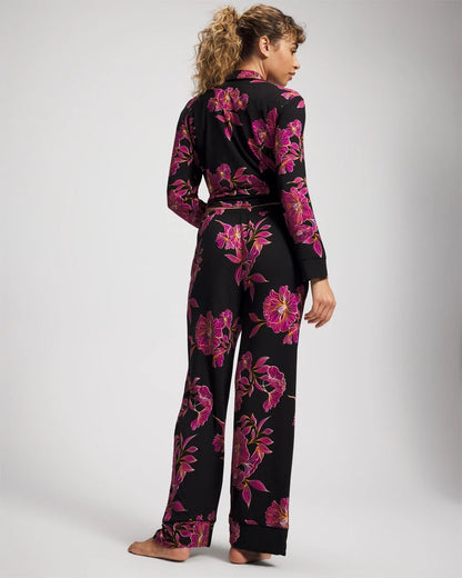 GILDED BLOOMS MAGENTA Printed Pajama Pant