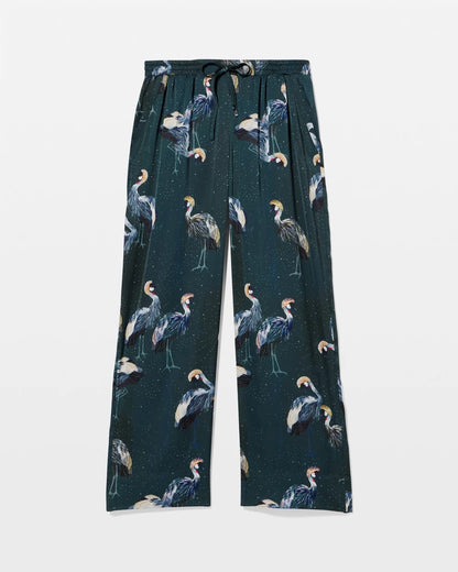 MIDNIGHT CRANES BLUE Pajama Pants