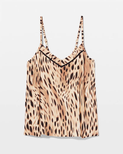 SPLENDID LEOPARD AMBER Piped Pajama Cami
