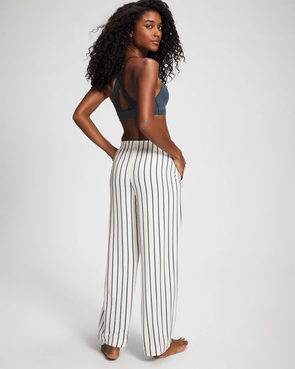 UNWIND STRIPE CHAMPAGNE Printed Pajama Pant