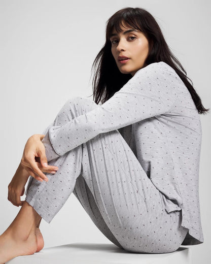 PEACEFUL DOT HEATHER Ankle Pajama Pant