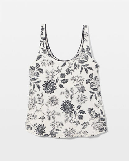 MEANDERING GARDEN CHAMP Pajama Tank With Piping
