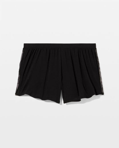 BLACK Lace Relaxed Pajama Short