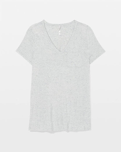 BLUE SLUB Slub Short Sleeve Tunic Pajama Tee