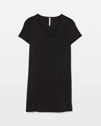 BLACK Short-Sleeve Sleepshirt