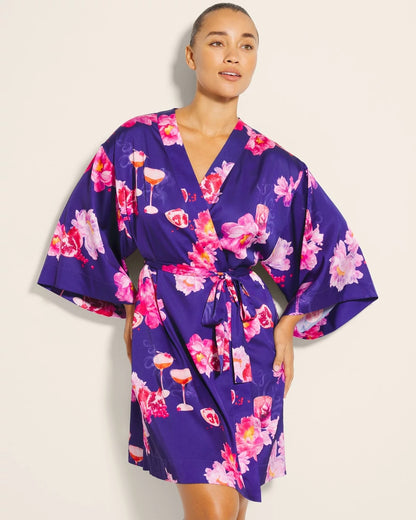 FROSTINIS PASSION FLOWER Kimono Robe