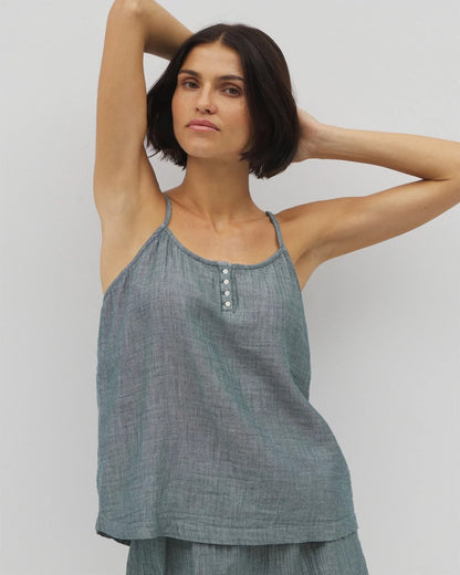 DARK SEA CROSSDYE Cotton Gauze Pajama Cami