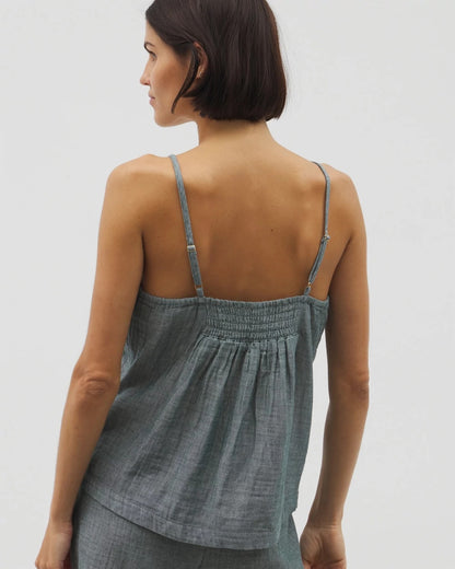DARK SEA CROSSDYE Cotton Gauze Pajama Cami